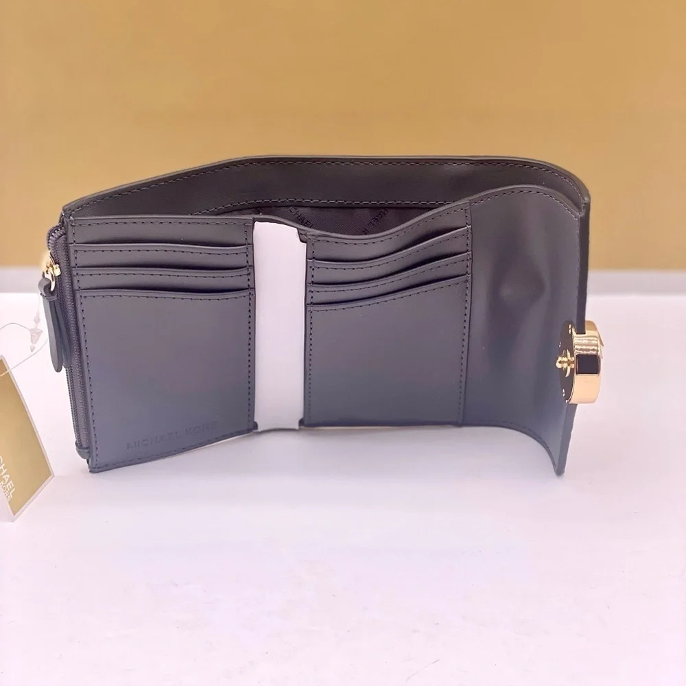 MICHAEL KORS CARMEN MEDIUM WALLET HEATHER GREY MULTI